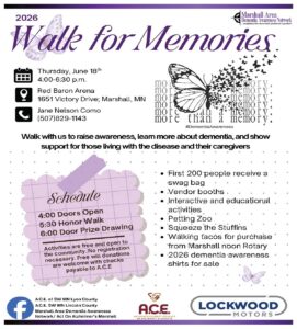 2026 Walk for Memories Event Flier Infographic